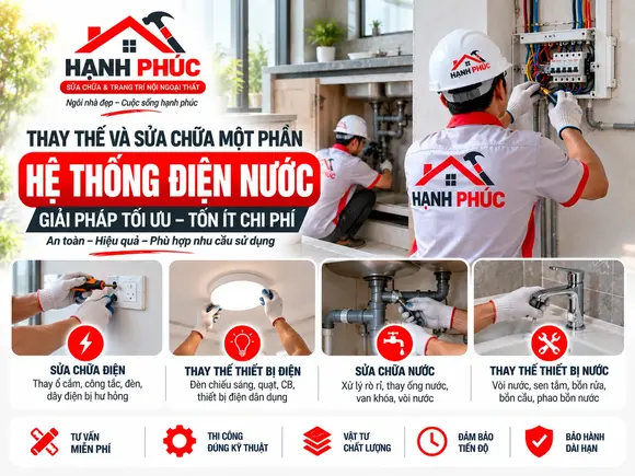 Thay Thế Và Sửa Chữa Một Phần Hệ Thống Điện Nước: Giải Pháp Tối Ưu Tốn Ít Chi Phí